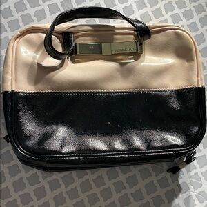 Victoria's Secret Black and Beige cosmetic bag